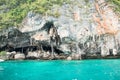 Viking cave where bird's nests (swallow) collected. Phi-Phi Leh island, Thailand.