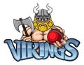 Viking Cricket Sports Mascot