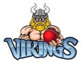 Viking Cricket Sports Mascot