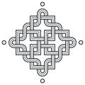 Viking Decoration Knot - Chaned Squares Snake Frame Dot Corners Royalty Free Stock Photo