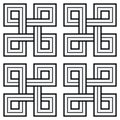 Viking Decorative Knot - Basic Unweaved Squares Royalty Free Stock Photo