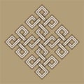 Viking Decorative Knot - Engraved - Interweaved Squares Royalty Free Stock Photo