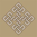 Viking Decorative Knot - Engraved - Rings Square Edges Royalty Free Stock Photo