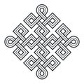 Viking Decorative Knot - Squares Ring Corners Royalty Free Stock Photo
