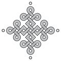 Viking Decorative Knot - Squares Ring Edges Dot Corners Royalty Free Stock Photo