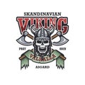 Viking emblem on white background