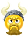 Viking Emoticon Cartoon Face Icon