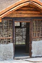 A Viking-era longhouse with oak and clay Royalty Free Stock Photo