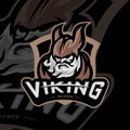 Viking eSports Logo Design Vector. Viking Mascot Gaming Logo Concepts