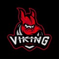 Viking eSports Logo Design Vector. Viking Mascot Gaming Logo Concepts