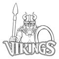 Viking Female Gladiator Warrior Woman Team Mascot