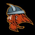 Viking head mascot logo , vector graphic Royalty Free Stock Photo