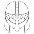 Viking helmet. Hand drawn sketch Royalty Free Stock Photo