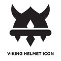 Viking helmet icon vector isolated on white background, logo con