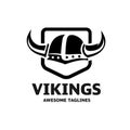 Viking helmet logo vector