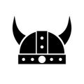 Viking Helmet Silhouette Icon