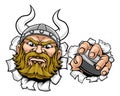 Viking Ice Hockey Sports Mascot Cartoon