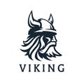 Viking logo helmet vector icon