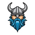 Viking Logo Vector Front Side View Mascot Illustration