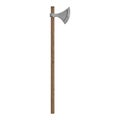 Viking Long Axe on white. Top view. 3D illustration