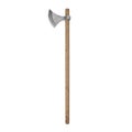 Viking Long Axe on white. 3D illustration