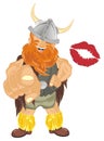 Viking and love Royalty Free Stock Photo