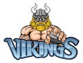 Viking Man Ice Hockey Sports Team Mascot