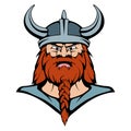 Viking Mascot Graphic, viking head suitable as logo for team mascot, viking warrior in combat helmet Royalty Free Stock Photo