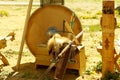 Viking military tent camp at the historical reconstruction festival