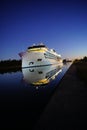Viking Octantis expeditionary Cruise Ship in Welland Canal, Ontario, Canada