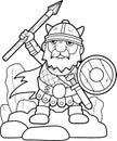 Viking prepares for battle Royalty Free Stock Photo