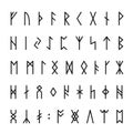 Viking runes. Runic celtic alphabet, norse mythical medieval signes. Mystery game rune, ancient letters and magic