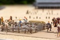 Viking settlement miniature outdoor, agriculture Royalty Free Stock Photo