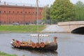 Viking ship in the Kronverksky Strait