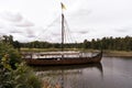 Viking ship on lake Vaenern Royalty Free Stock Photo