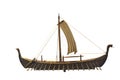 Viking ship with path Royalty Free Stock Photo