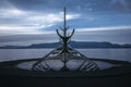 Viking ship sculpture in Reykjavik Royalty Free Stock Photo