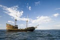 Viking ship at sea Royalty Free Stock Photo