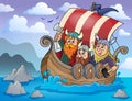 Viking ship theme image 2 Royalty Free Stock Photo