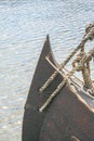 Viking ships in the fjiord of Roskilde Royalty Free Stock Photo