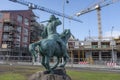Viking statue in Reykjavik seems to protest against more construction in Reykjavik