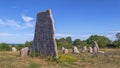 Viking stone ship burial in Oland island, Gettlinge, Sweden Royalty Free Stock Photo