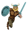 Viking Sword Warrior mascot