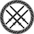 Viking symbol with swords. third variant