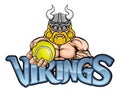 Viking Tennis Sports Mascot