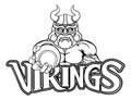 Viking Tennis Sports Mascot