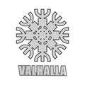 Viking Valhalla ornate vector mystic symbol of Scandinavian ancient warriors