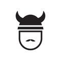 Viking vector icon logo design