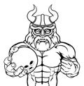 Viking Bowling Sports Mascot Royalty Free Stock Photo