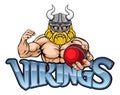 Viking Cricket Sports Mascot